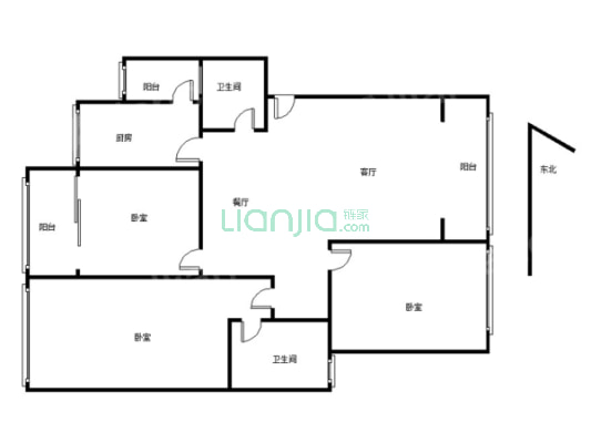 二桥 锦绣兰庭 居住舒适方便 临公园 简装 看拎包入住-户型图