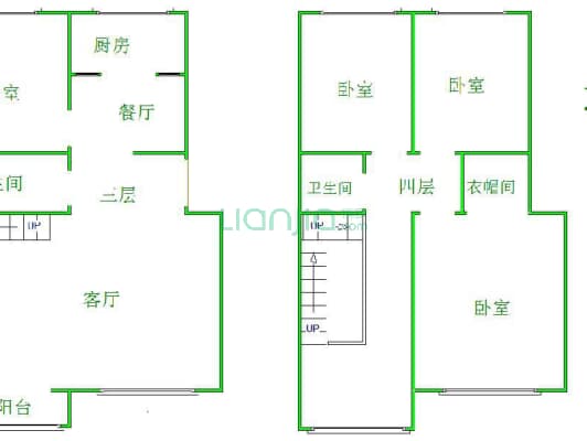 带前后院 一二跃豪 装 带俩车位 地下室 供销社宿舍-户型图