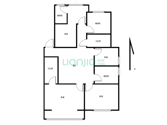 三室双卫户型  全明户型  做公寓 一直有租户-户型图