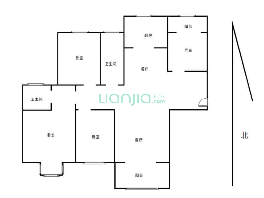 天湖国际四房，业主诚心出售，看房方便-户型图