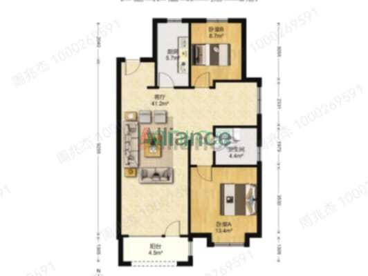 大社区 高绿化，配套齐全，北京公交直达小区。-户型图