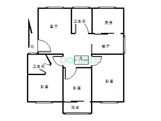 永基小区 146平3室2厅2卫有证有暖-户型图