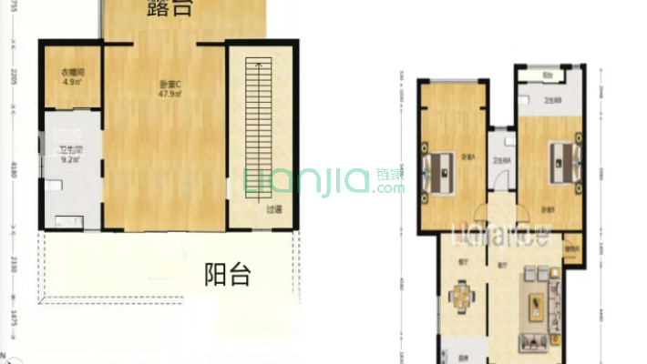 美林叠墅二手房实景图