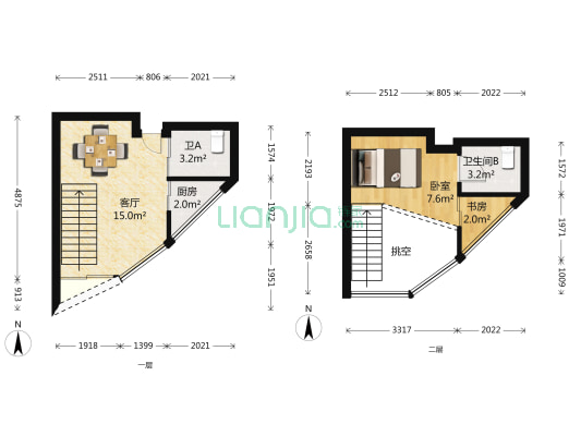 帝豪丽都 2室1厅2卫 40平方