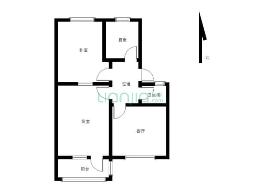 添运小区房子普通装修，房子是两室，步梯四楼，小区干-户型图