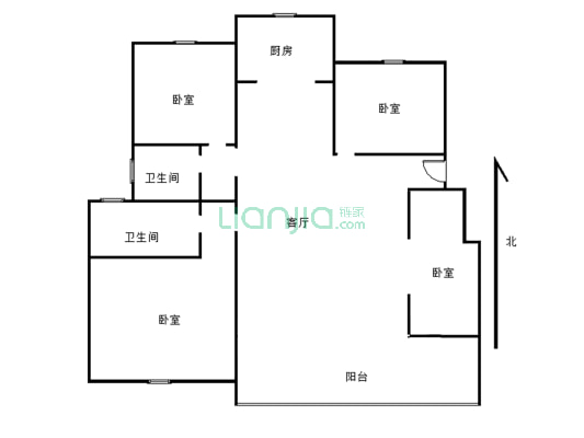 优品道套四改套三房东自住精心装修洋房1T2 拎包入住-户型图