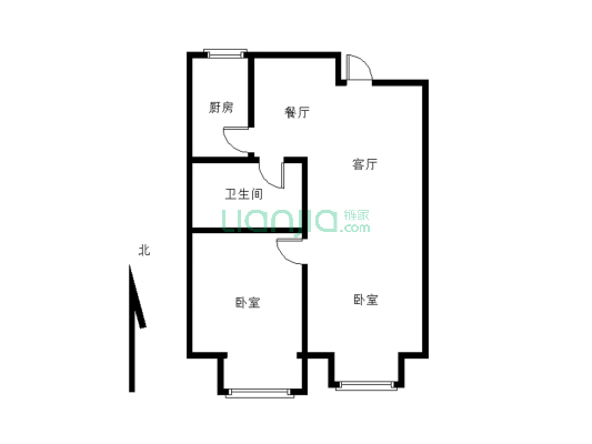 金宇国际C区  双阳卧 小户型  电梯5楼 小税-户型图