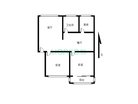 庆丰小区 精装三楼 业主诚意出售 看房方便-户型图