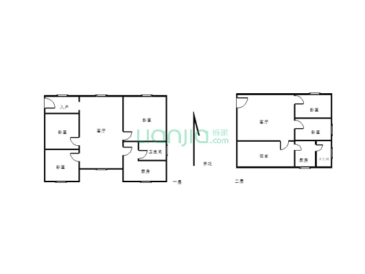 南岸东区农牧局单位房 【买1层得2层】5室 性价.比高-户型图