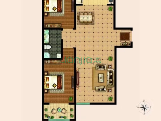 天保馨悦湾南北通透三居，毛坯随意装修，业主急售-户型图