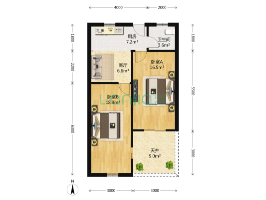 义王路101弄 2室1厅1卫 58平方