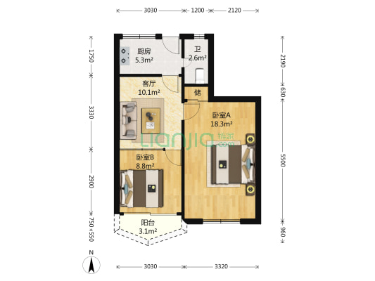 南中街51号 2室1厅1卫 0平方