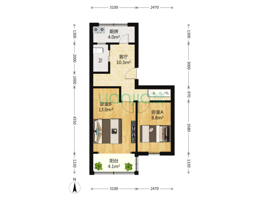 仁德路67弄 2室1厅1卫 50平方