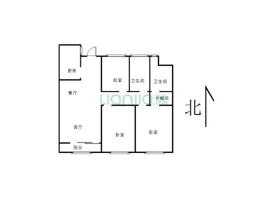 泰和家园112平3楼带露台，价格便宜-户型图