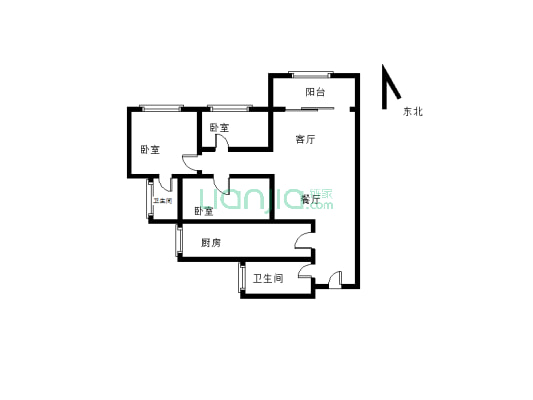 长江国际青年城精装三房，房东诚意出售-户型图