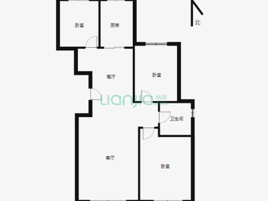紫金城、三室两厅、户型规整、无浪费面积-户型图