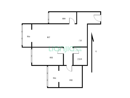 精装套三，家具家电齐全，居住舒适-户型图