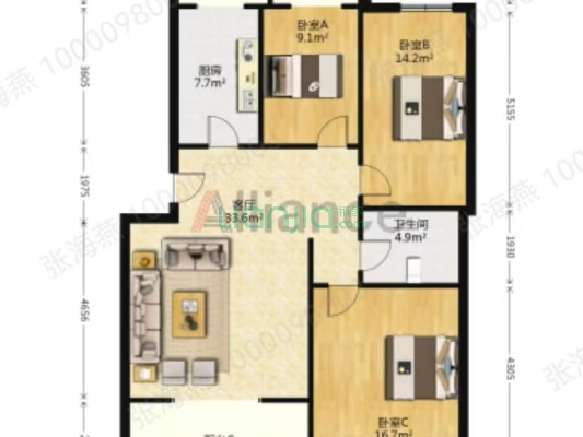 华阳路 别墅社区  停车方便 低楼层-户型图