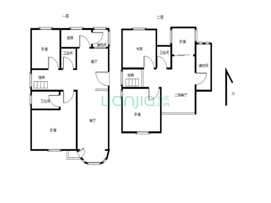 世纪城一区 6跃7复式 精装带家具家电 带地下室-户型图