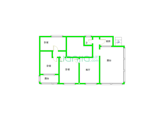 黎明小区 独门独院 二层小楼出售-户型图