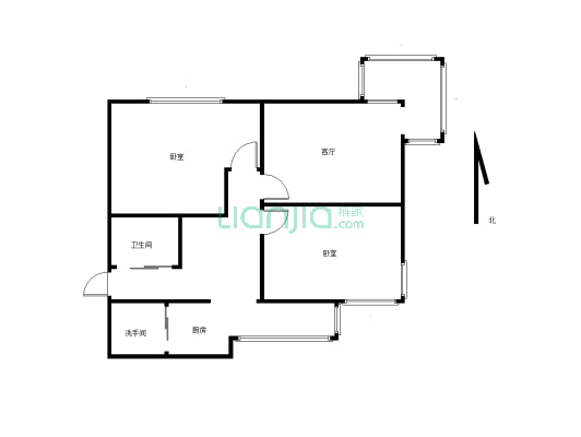 永巨一组团，三室格局，使用面积大，看房子随时-户型图