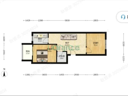 此房满五唯一 安静 所建设的社区口碑都不错-户型图