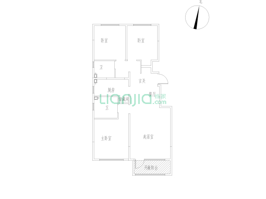 大社区 南北通透 好楼层 采光视野好 北京公交直达小区-户型图