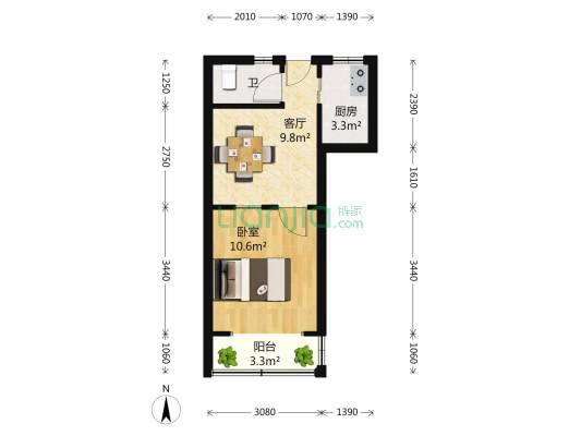 欧阳路325号 1室1厅1卫 37平方