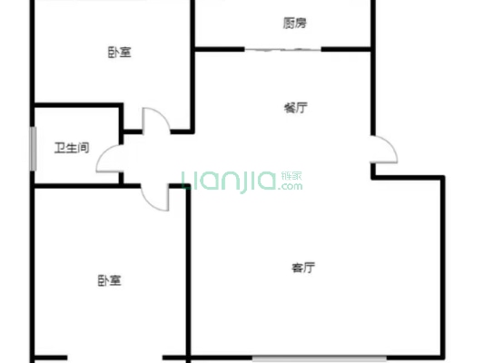 主城区 精装拎包入住 ，本小区楼间距大，采光无遮挡-户型图