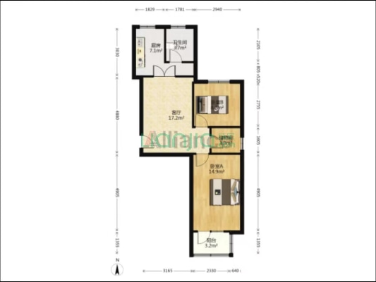 小区环境优美 停车方便 配套齐全-户型图