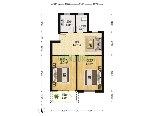杨枝四村 2室1厅1卫 0平方