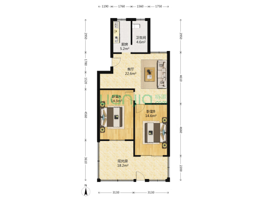 紫苑小区 2室1厅1卫 0平方