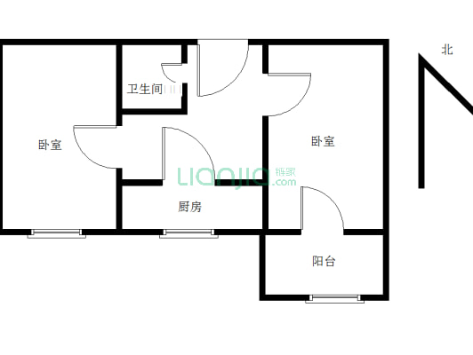 此房满五唯一  全南户型   采光视野好-户型图