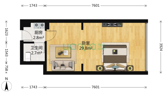 几米空间二手房实景图