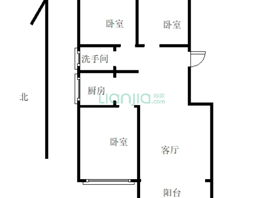 华夏名苑112平电梯房有证可按揭48万采光好-户型图