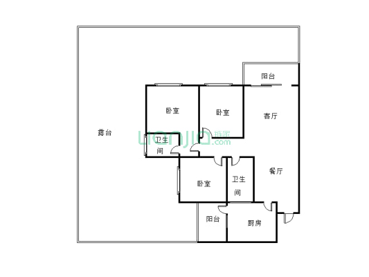 东坝 广师小旁边  高品质小区 三室双卫-户型图