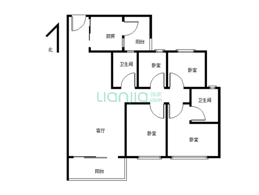 碧桂园凤凰城新交付小区 122平四房两卫 可看房 可谈价-户型图