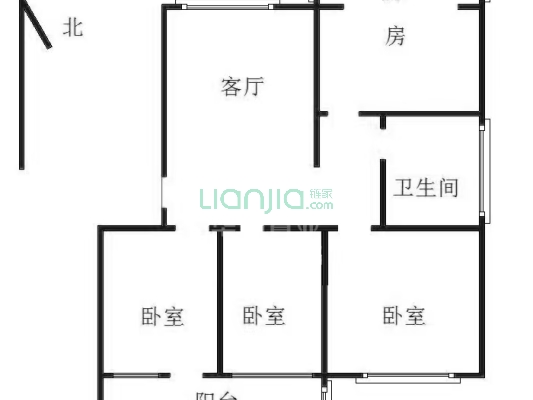 此房满五税费低，采光好 ，购物医疗方便-户型图