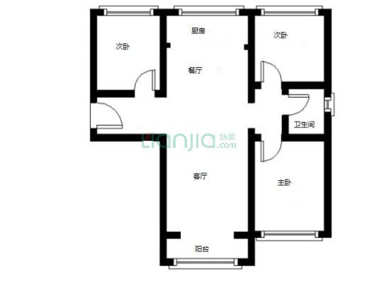 南北通透 采光好 通风好 楼层好-户型图