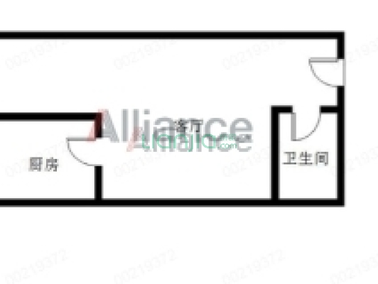 弘德缘 1室1厅 南 西-户型图