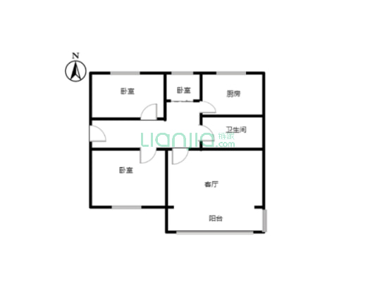 本小区是十八局三处家属院，单位建房，停车方便-户型图