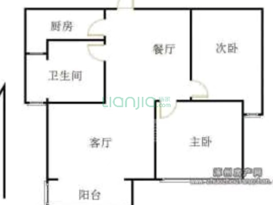 小区清静在楼上就能看到大石桥批发市场，有838车站-户型图