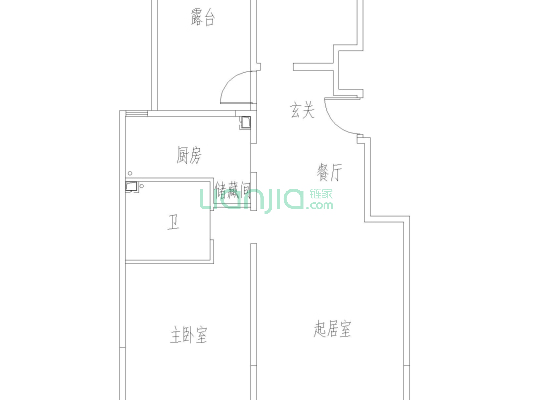 南北通透   户型方正  视野无遮挡-户型图