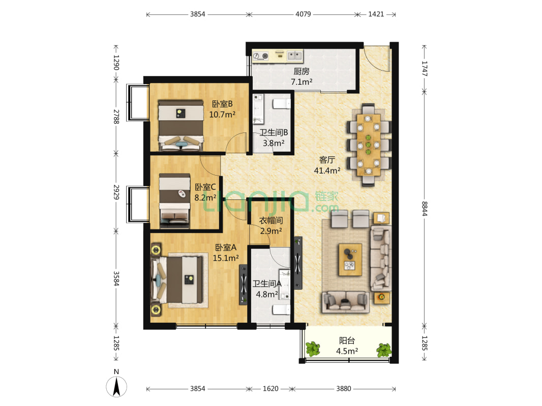 远洋山水 3室2厅 780万已下架