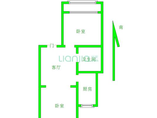 竹林寺小区 户型通透，好楼层采光好，诚心卖看房方便-户型图