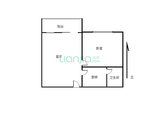 长寿古镇 2室1厅 东南-户型图