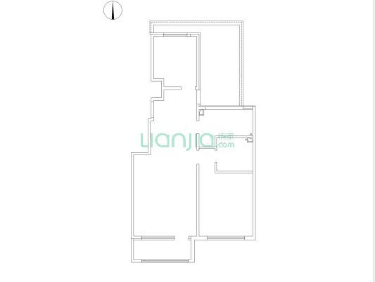 南北通透 一梯两户 好楼层采光视野好-户型图
