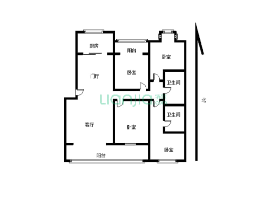 米易县清和苑低楼层大户型精装房出售-户型图