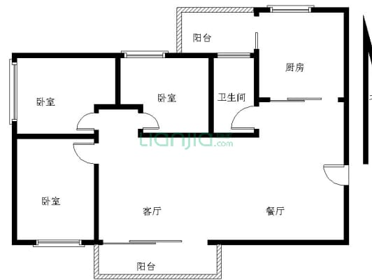 高层实用3房  格局方正,通风采光好,过五唯一省税费