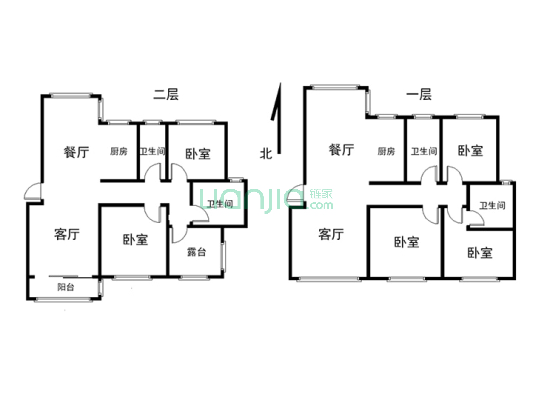 明珠世纪城B区 4室1厅 东-户型图